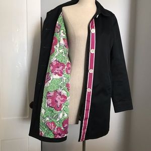 Coach three season trench w/floral lining